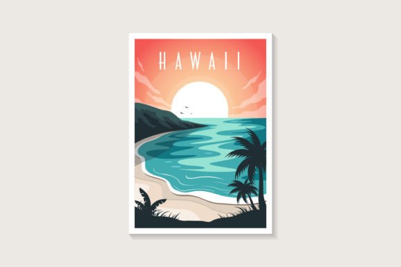 Download Beautiful Hawaii Beach Poster Design - Premium Bundle