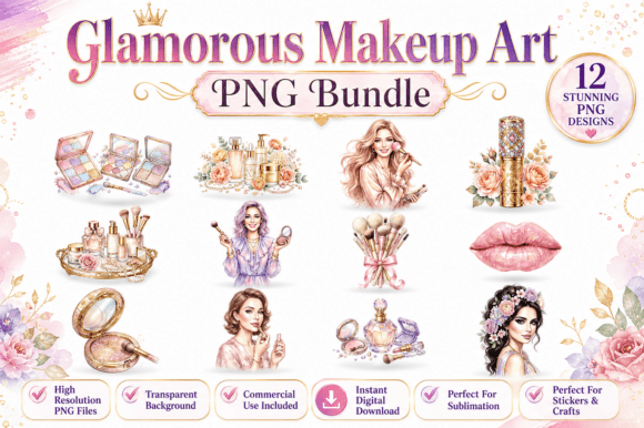 Download Glamorous Makeup Art PNG Bundle - Premium Resources