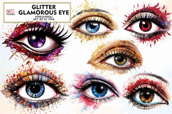 Download Glitter Glamorous Eye Watercolor Clipart - Glamorous Collection