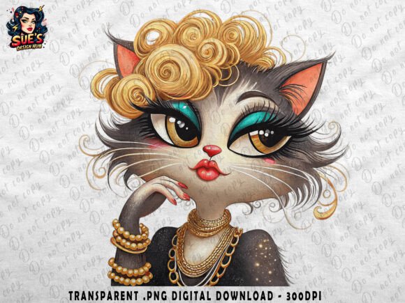 Download Glamorous Cat with Golden Curls - Glamorous Collection